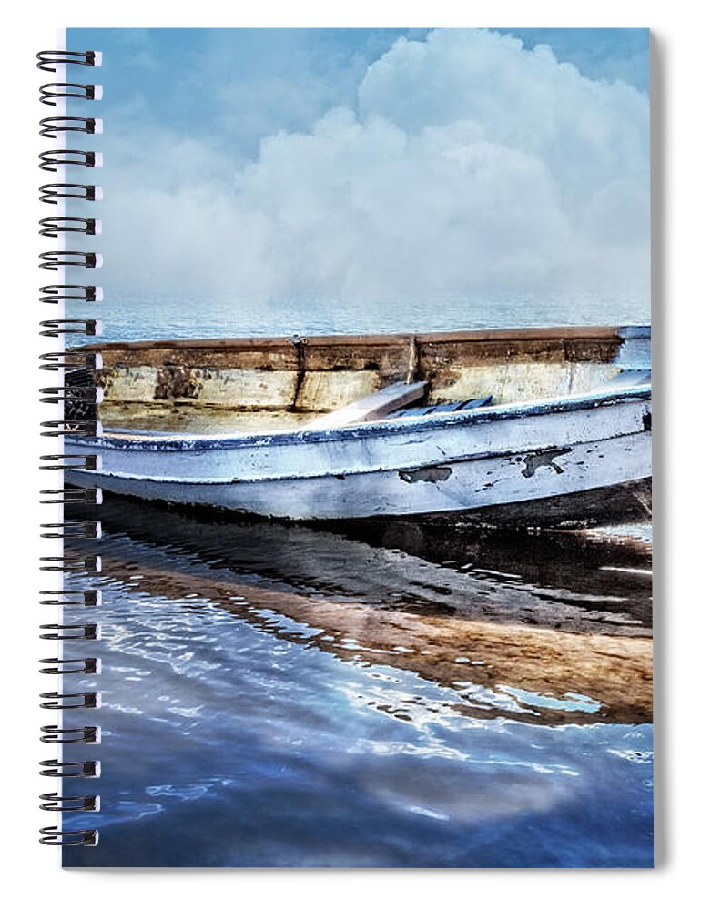 Boats Spiral Notebook featuring the photograph Blues by Debra and Dave Vanderlaan