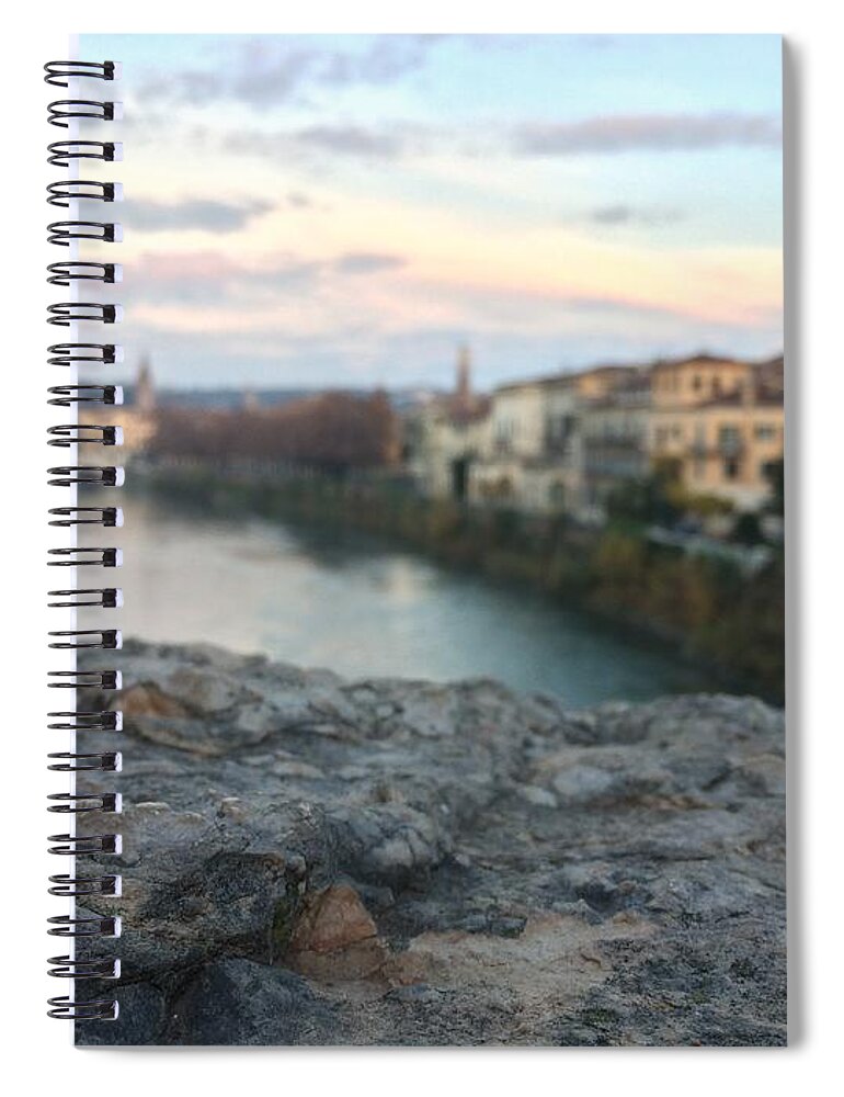 Blurred Spiral Notebook featuring the photograph Blurred Verona by Donato Iannuzzi