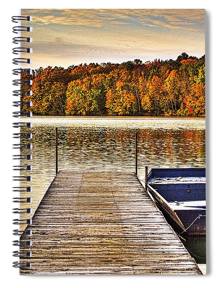 Le-aqua-na State Park Spiral Notebook featuring the photograph Boat Dock Le-Aqua-Na II by Roger Passman