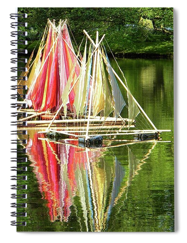 Boat Spiral Notebook featuring the photograph Boats landscape by Manuela Constantin