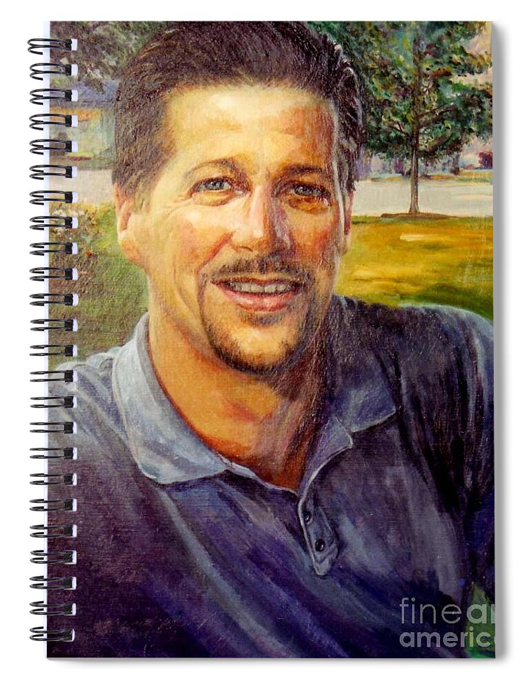 Portrait Spiral Notebook featuring the painting Bobby by Stan Esson