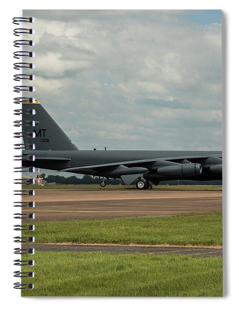 Boeing B-52 Stratofortress Spiral Notebook featuring the digital art Boeing B-52 Stratofortress by Maye Loeser