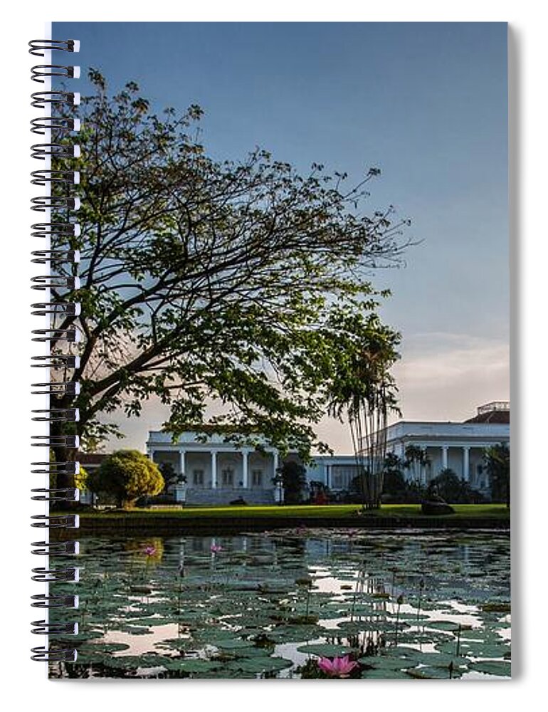 Bogor Palace Spiral Notebook featuring the digital art Bogor Palace by Maye Loeser