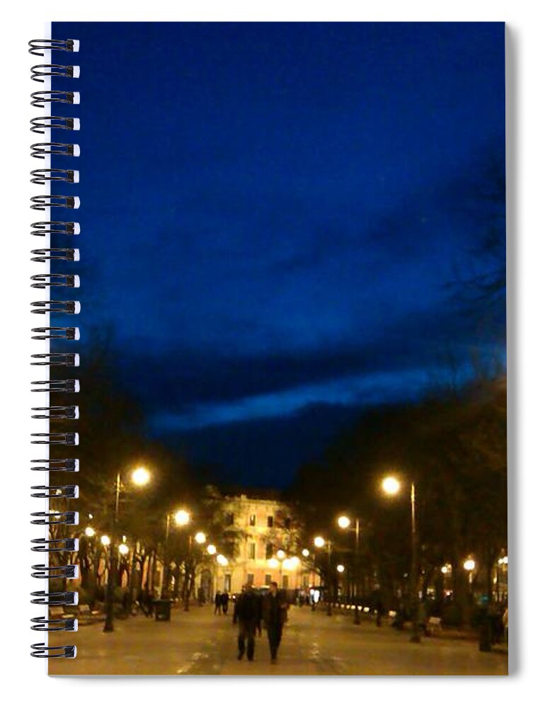 Street Spiral Notebook featuring the photograph Bohemian Twilight by Nieve Andrea