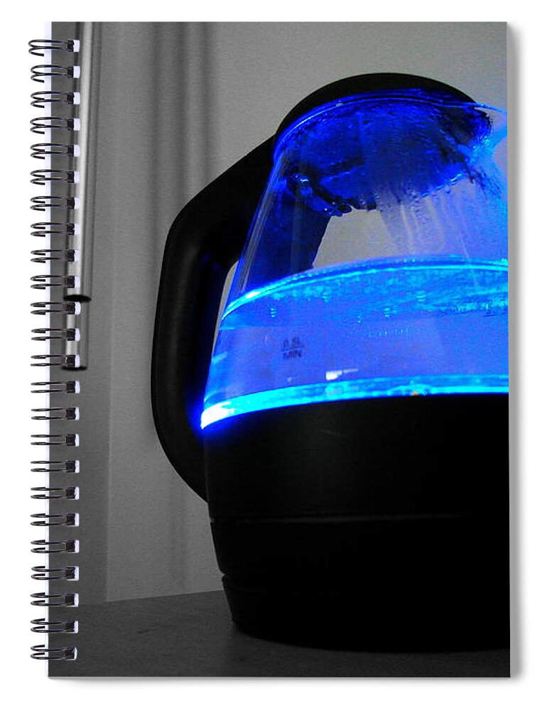 Teapot Spiral Notebook featuring the photograph Boiling Blue by Christopher Brown