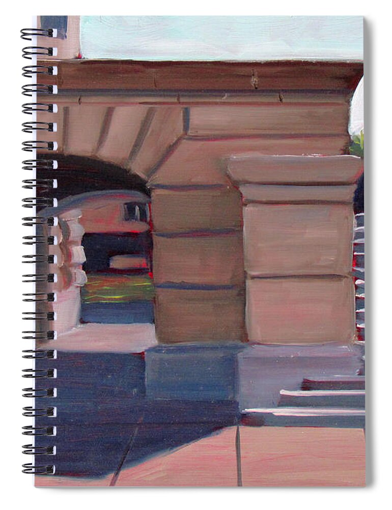 Boise Spiral Notebook featuring the painting Boise Capitol Building 04 by Kevin Hughes