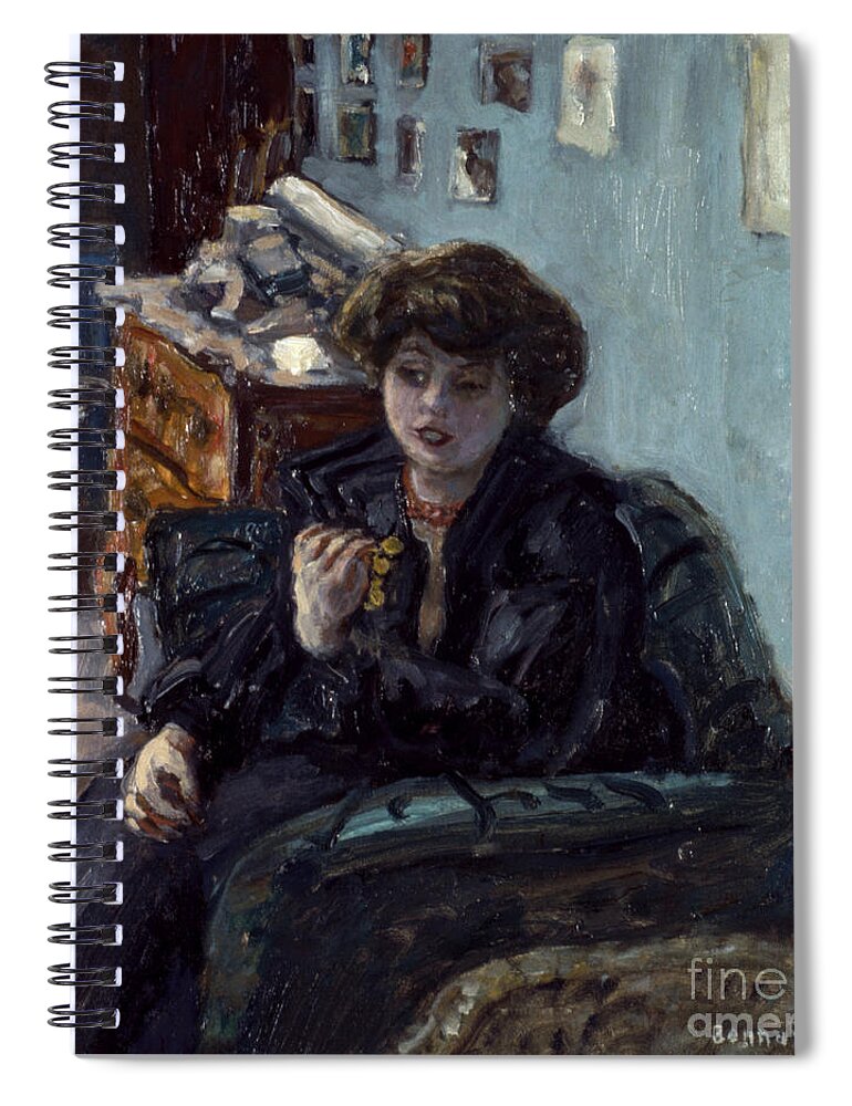 19th Century Spiral Notebook featuring the photograph BONNARD: LADY, 19th C by Granger