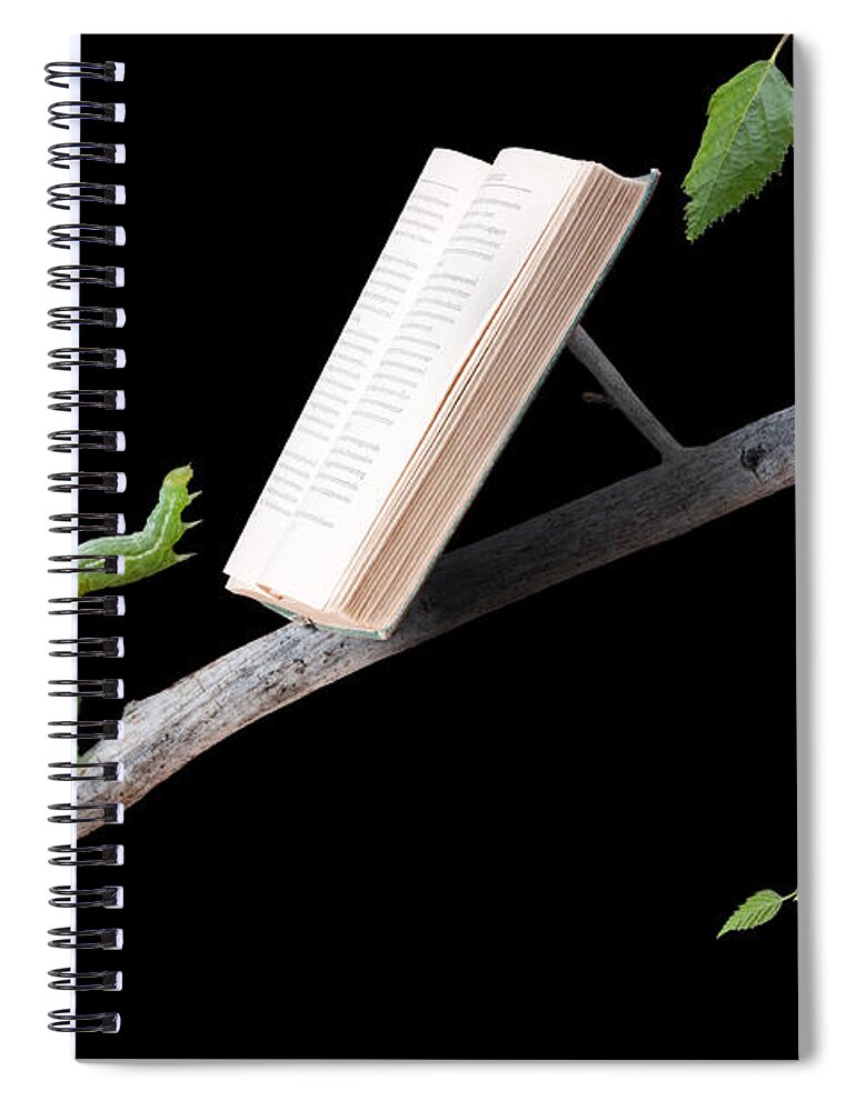 Worm Spiral Notebook featuring the photograph Book Worm by Cindy Singleton