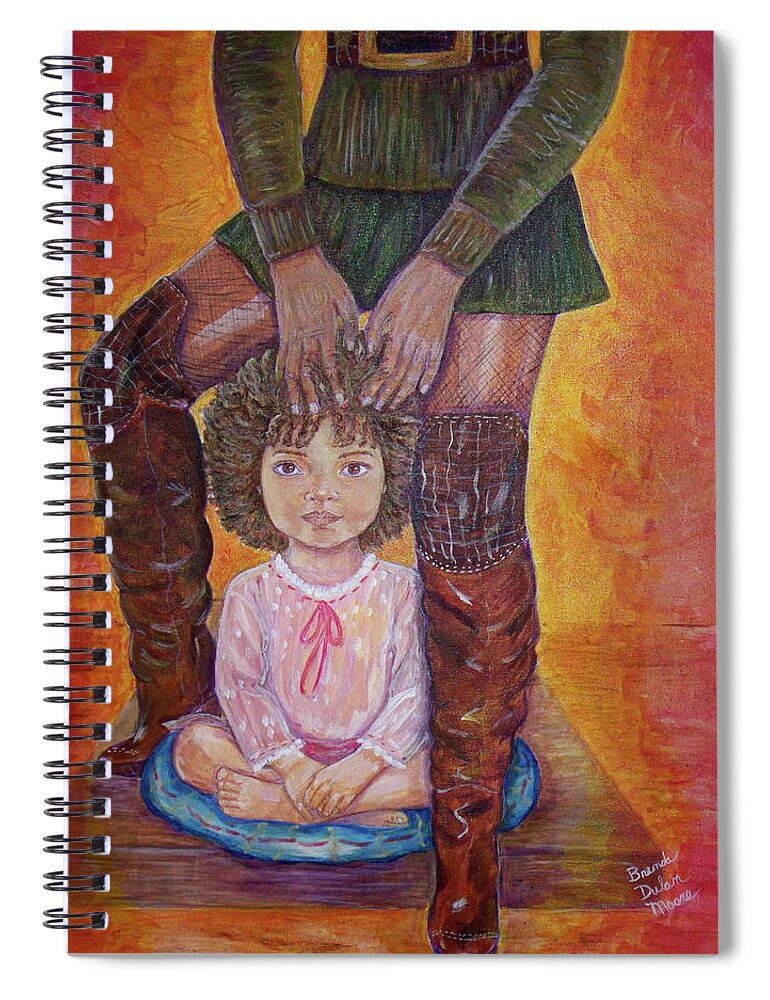 Boots Spiral Notebook featuring the painting Boots by Brenda Dulan Moore