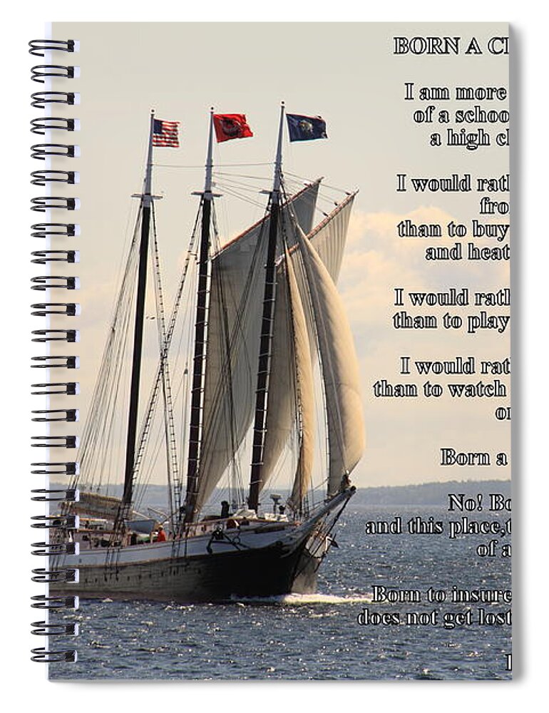 Seascape Spiral Notebook featuring the photograph Born A Century Too Late by Doug Mills