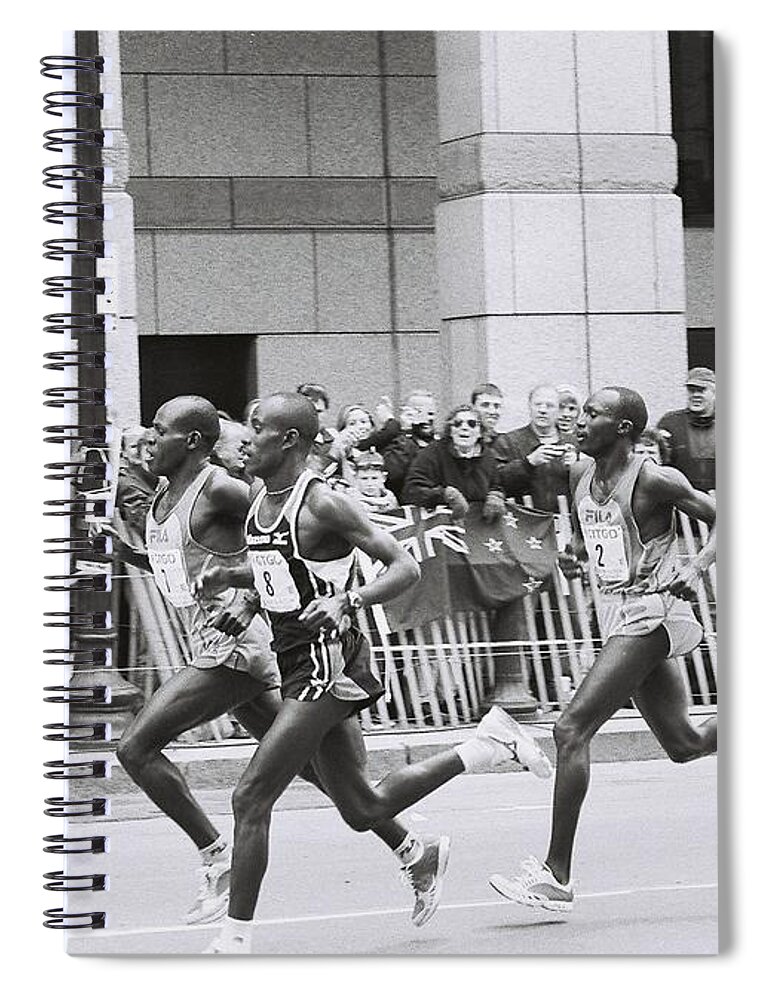 Marathon Spiral Notebook featuring the photograph Boston Marathon by FD Graham