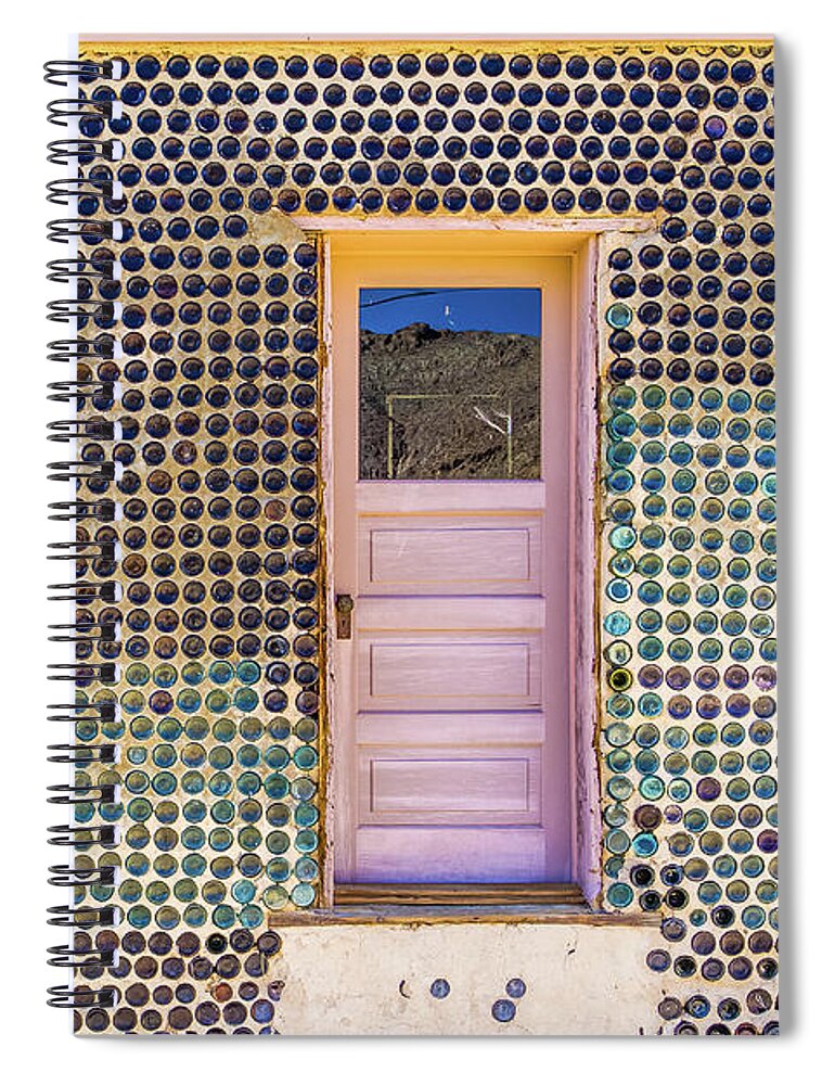 Architecture Spiral Notebook featuring the photograph Bottle House by Laura Roberts