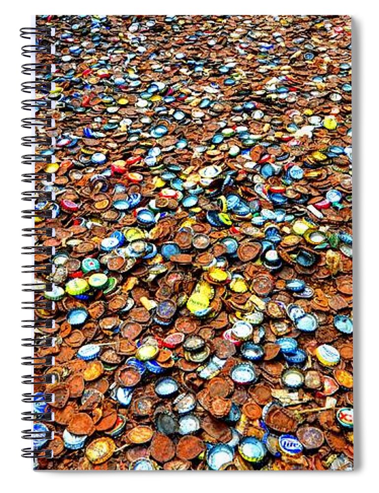 Bottlecap Alley Spiral Notebook featuring the photograph Bottlecap Alley by David Morefield
