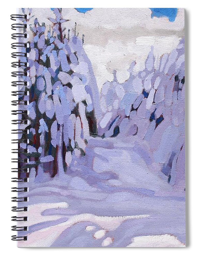 783 Spiral Notebook featuring the painting Boughs Before the Wind by Phil Chadwick