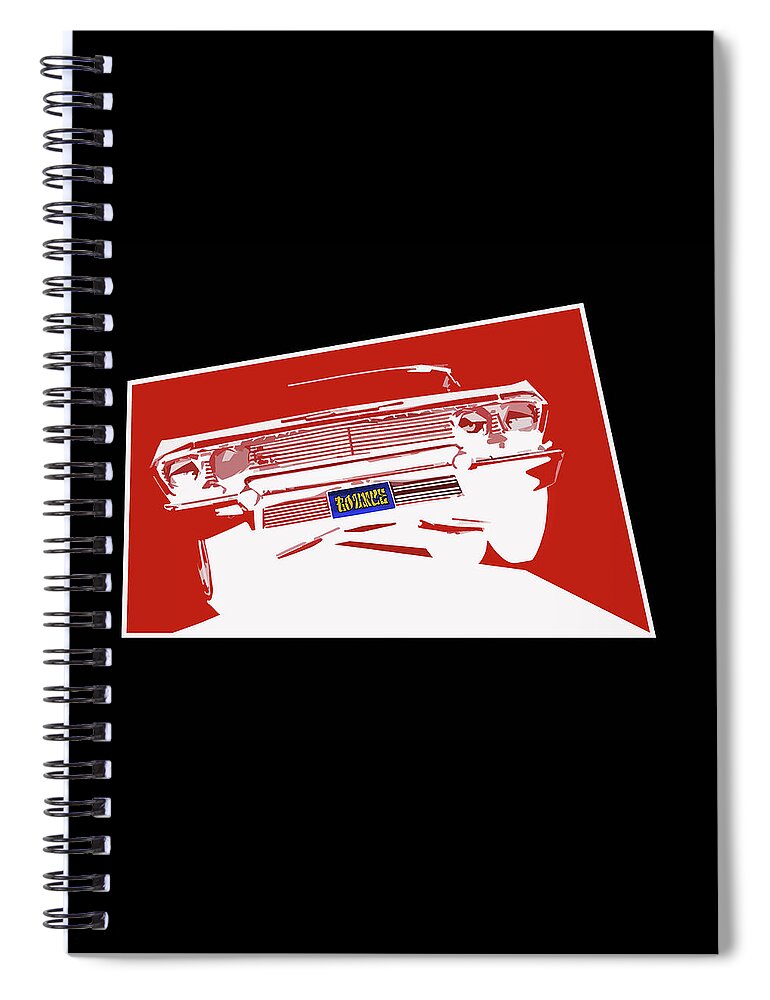 Lowrider Spiral Notebook featuring the digital art Bounce. '63 Impala lowrider. by Colin Tresadern