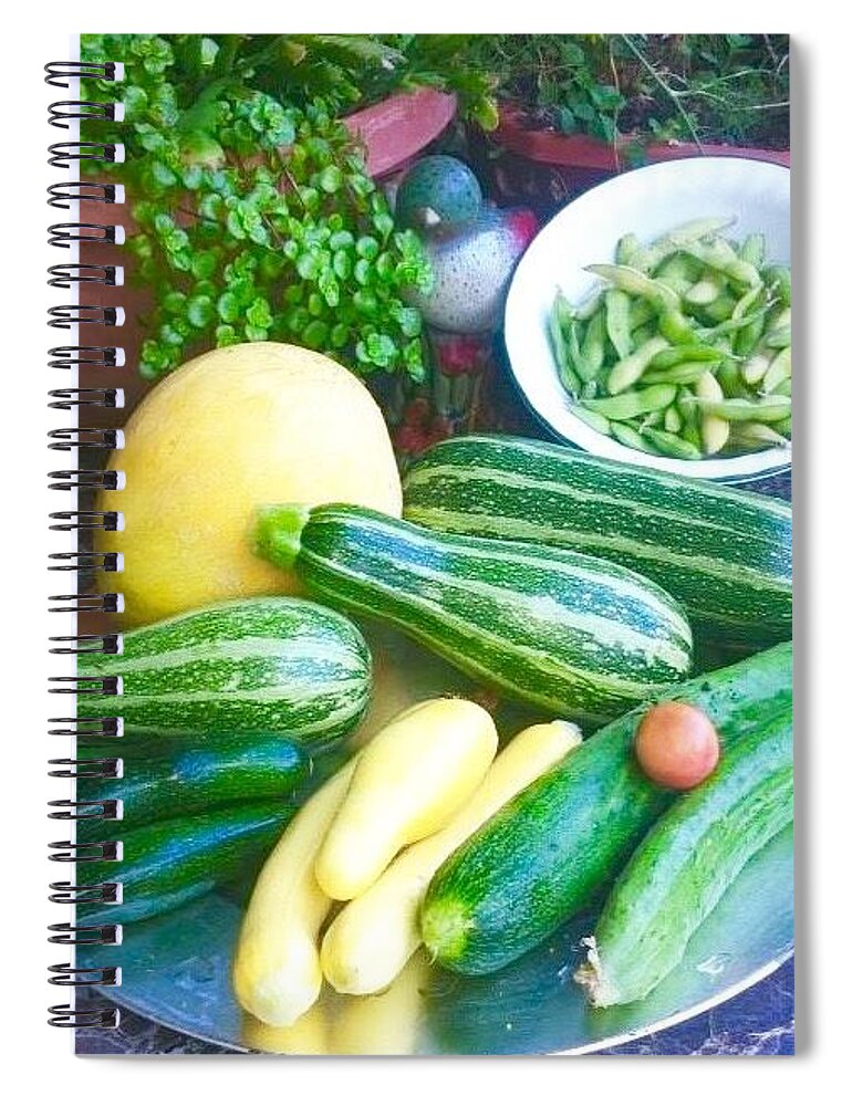 Veggies Spiral Notebook featuring the photograph Bounty of Yummy Veggies by Dottie Visker