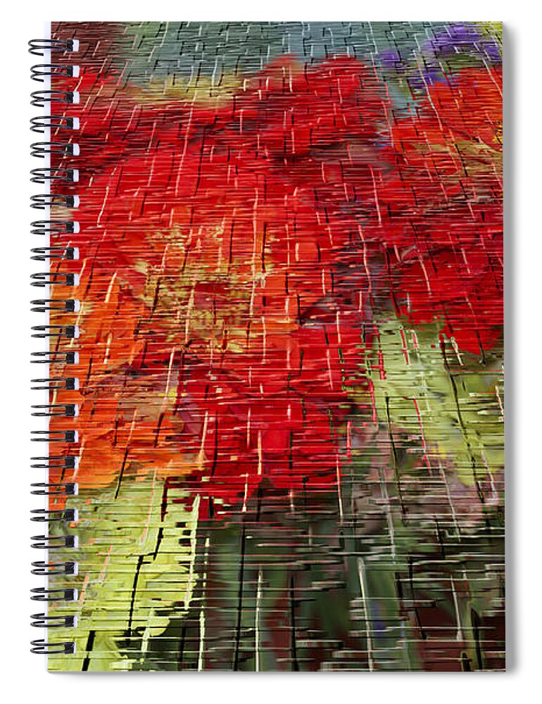 Craquelure Spiral Notebook featuring the photograph Bouquet Of Colors by Deborah Benoit