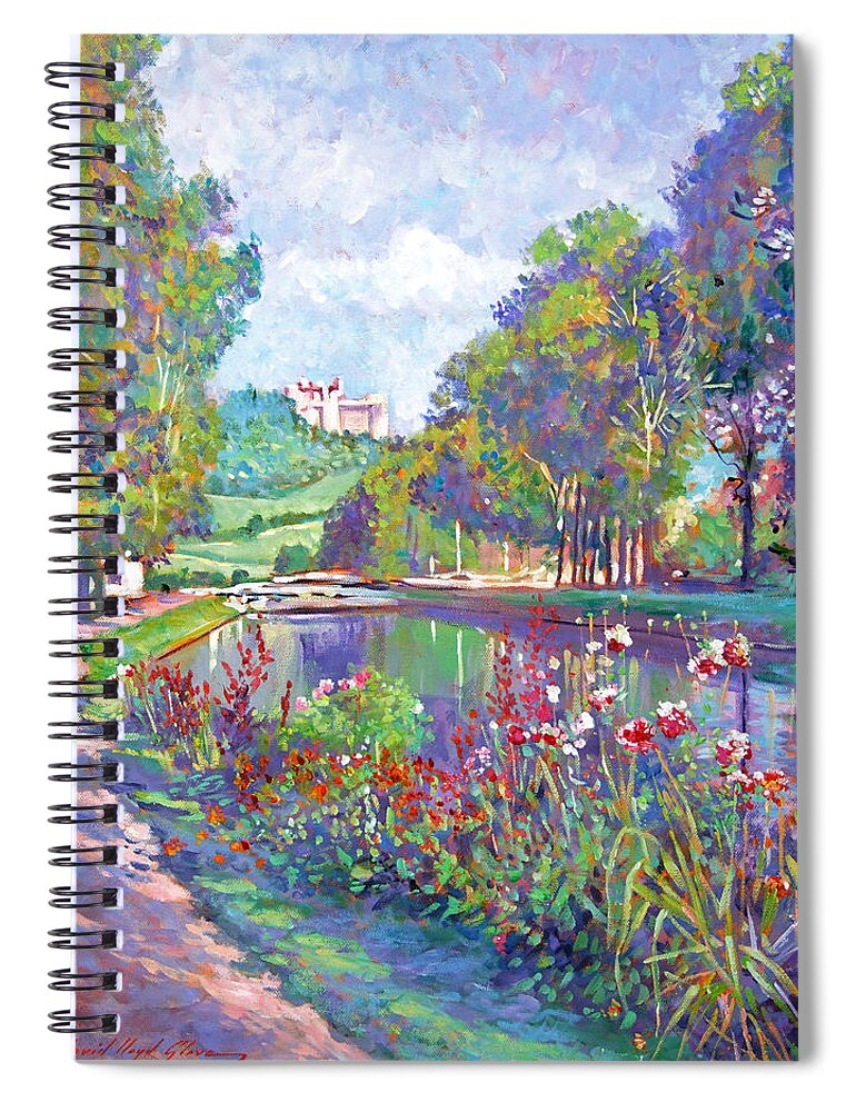 France Spiral Notebook featuring the painting Bourgogne Hills by David Lloyd Glover