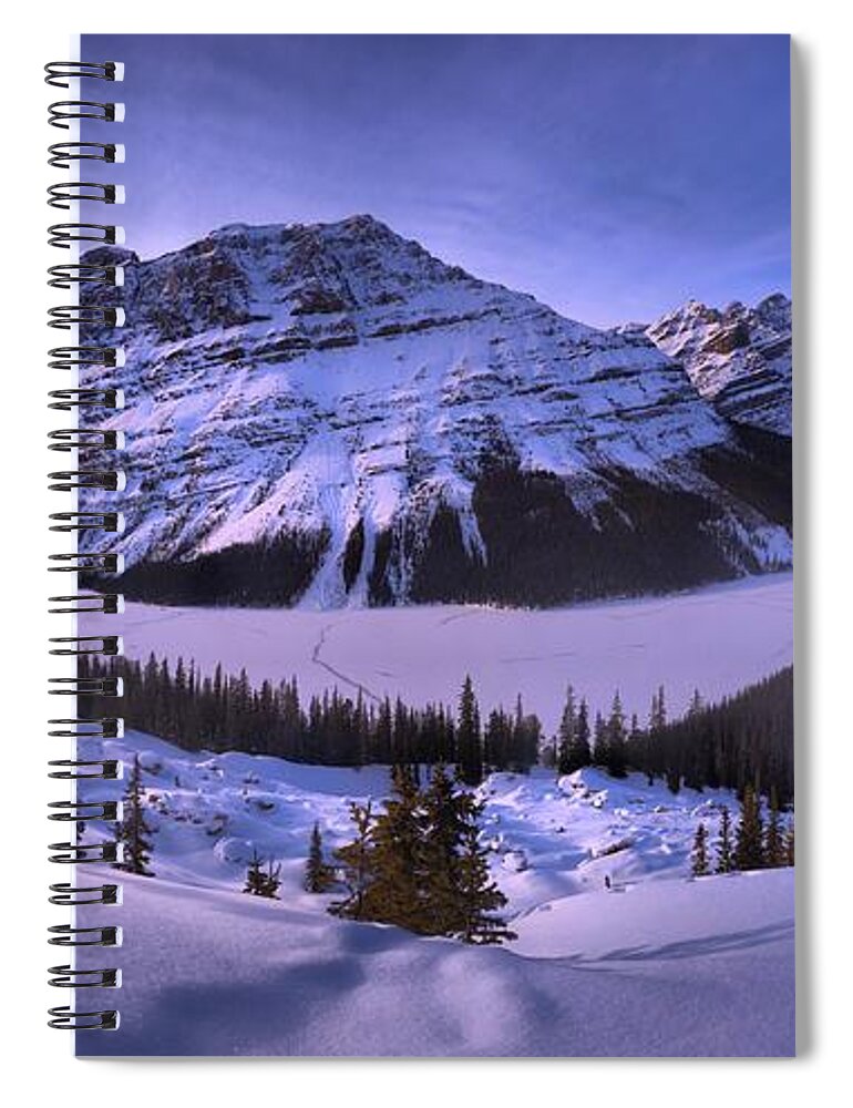 Peyto Lake Spiral Notebook featuring the photograph Bow Summit Overlook by Adam Jewell