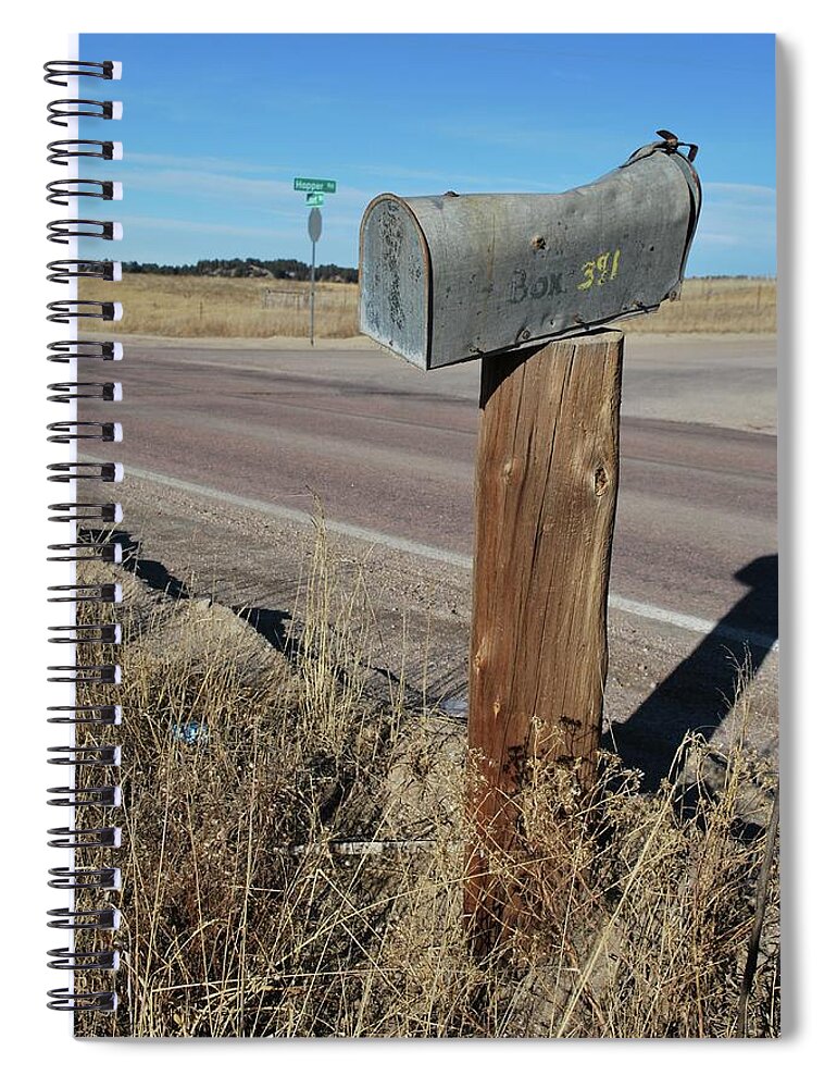 Mailbox Spiral Notebook featuring the photograph Box 391 by Amee Cave