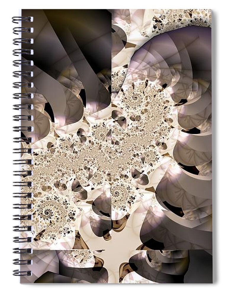 Brain Stem Spiral Notebook featuring the digital art Brain Stem by Ronald Bissett