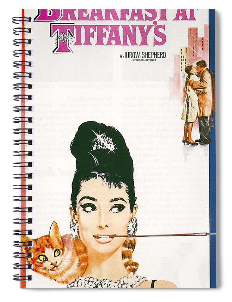Audrey Hepburn Spiral Notebook featuring the photograph Breakfast At Tiffany's by Georgia Clare