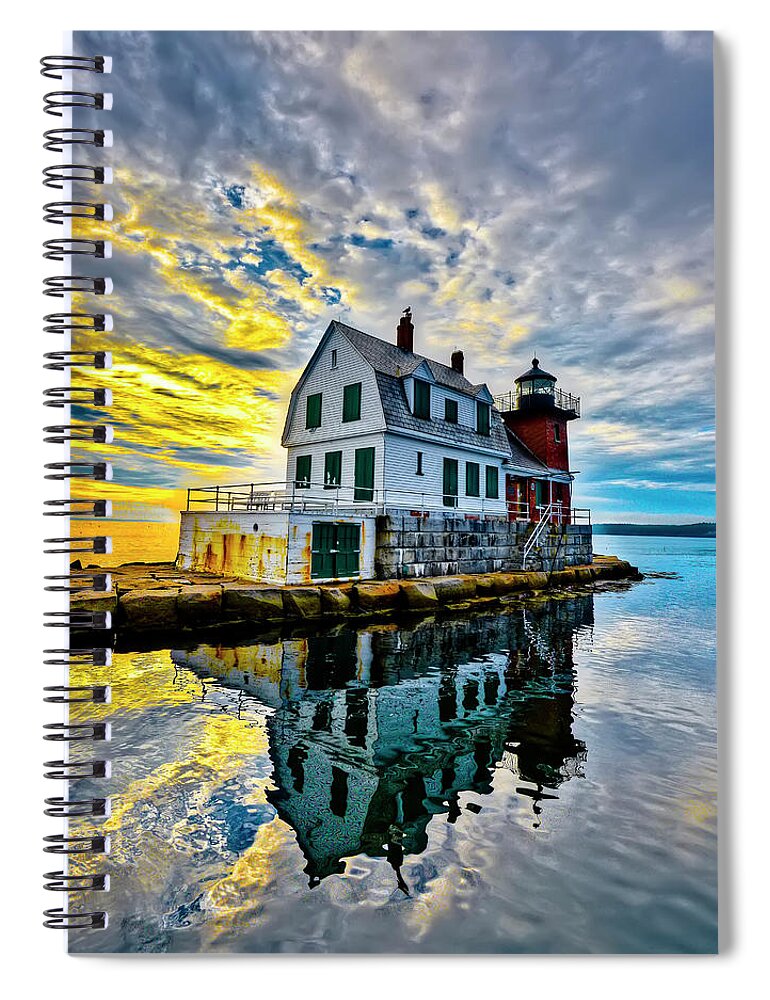 Breakwater Spiral Notebook featuring the photograph Breakwater SC by Jeff Cooper
