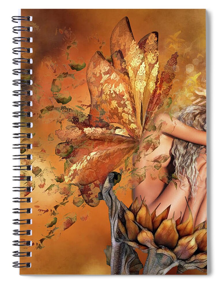 Fall Spiral Notebook featuring the digital art Breath Of Autumn by Diana Haronis