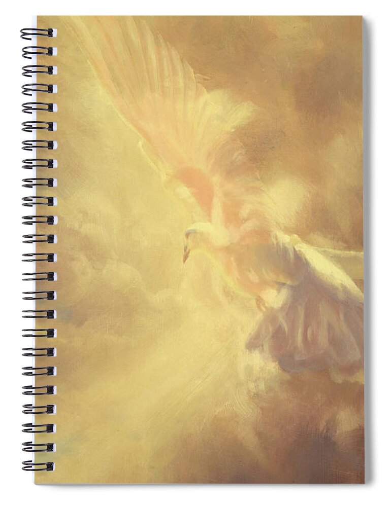 Holy Spiral Notebook featuring the painting Breath of Life by Graham Braddock