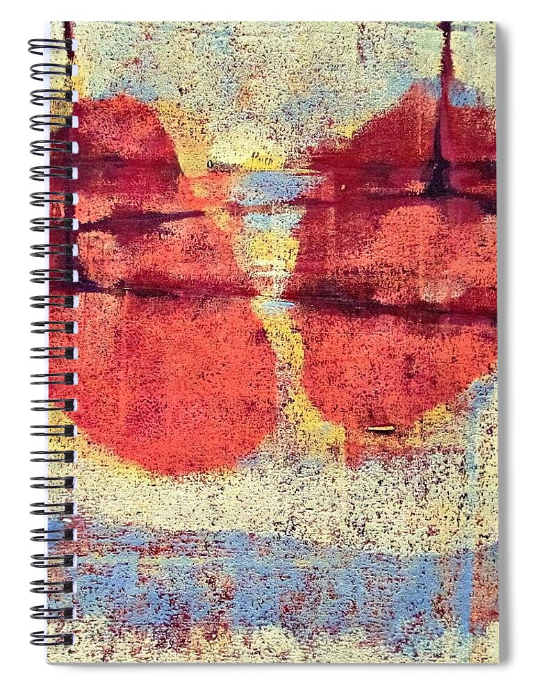 Breathe Spiral Notebook featuring the painting Breathe by Maria Huntley