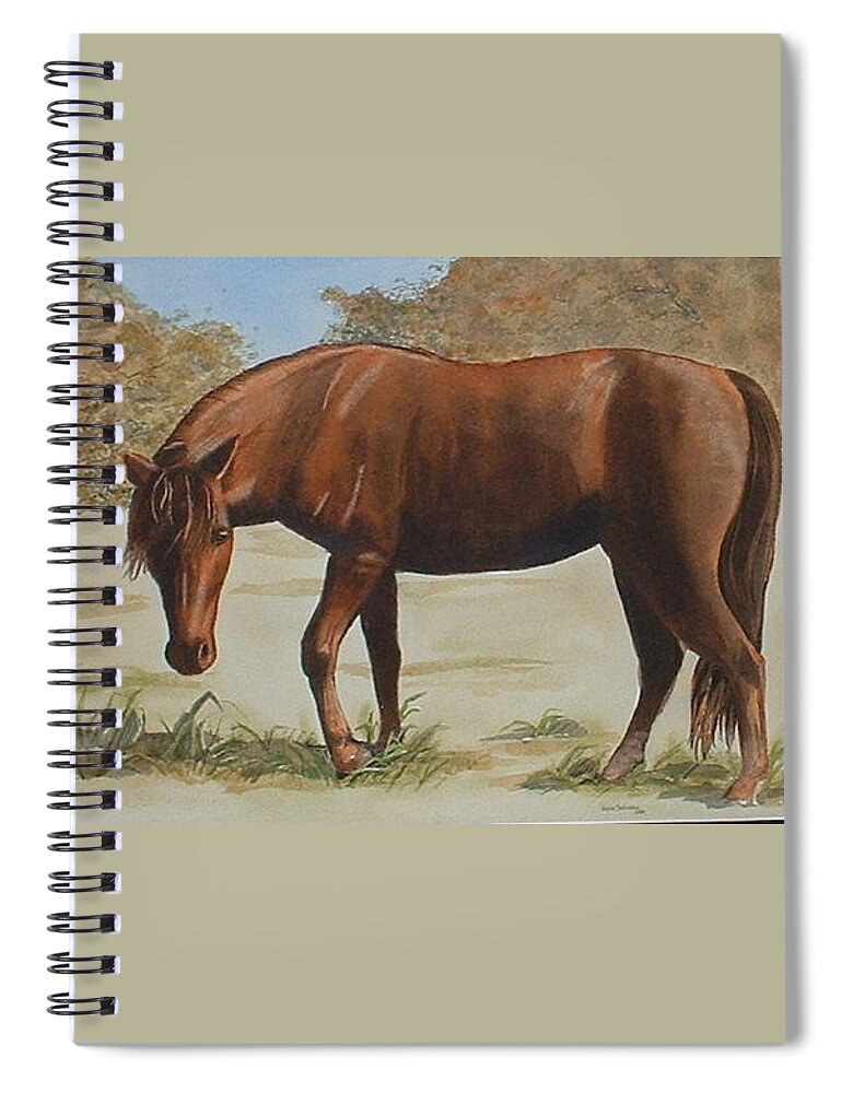 Horse Spiral Notebook featuring the painting Breezy by Lynn Babineau