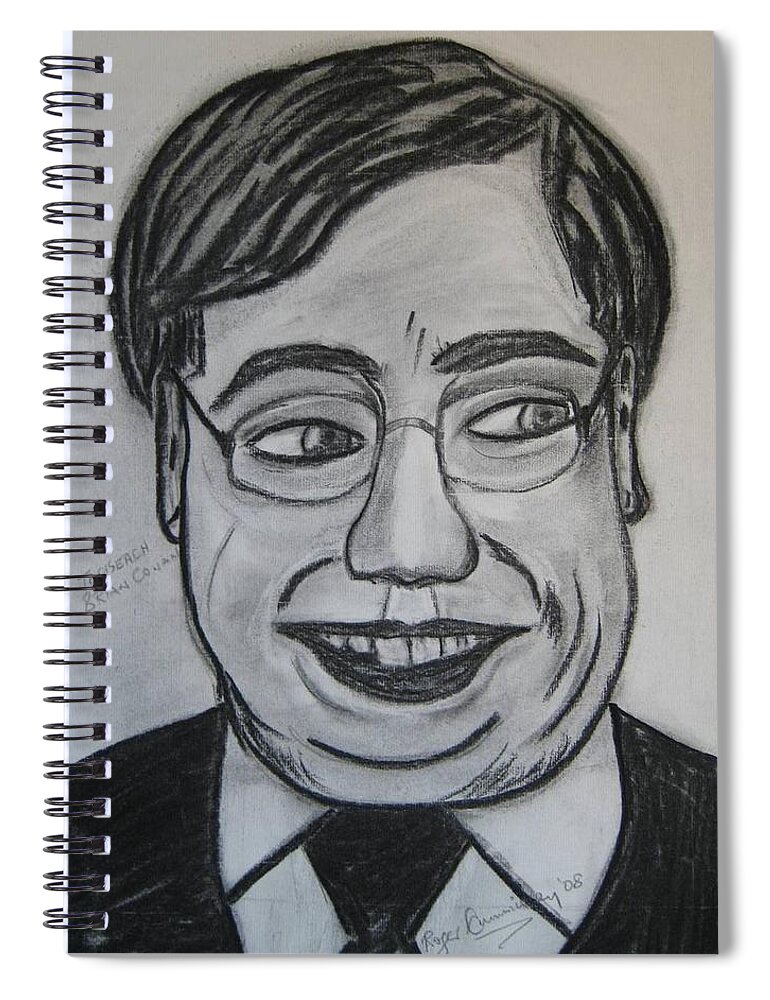 Art Artroger Roger Cummiskey Charcoal Spiral Notebook featuring the painting Brian Cowan by Roger Cummiskey