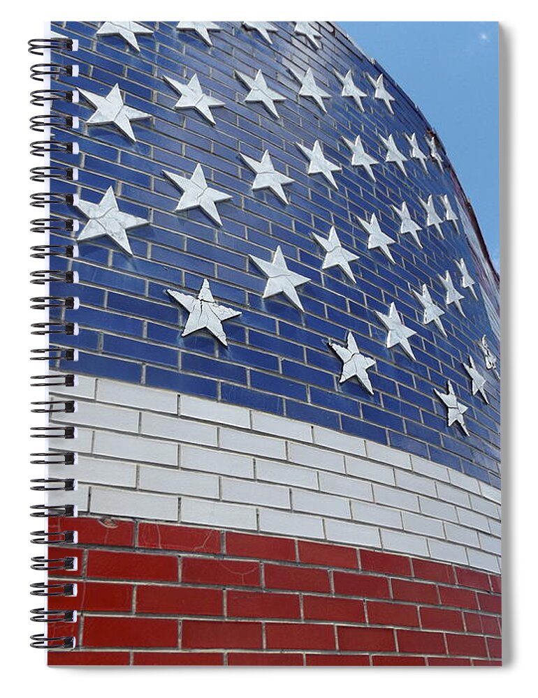Flag Spiral Notebook featuring the photograph Brick Flag by Erick Schmidt