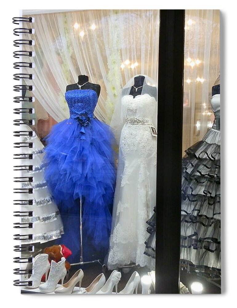 Mannequin Spiral Notebook featuring the photograph Bridal fashion of St. Petersburg by Margaret Brooks
