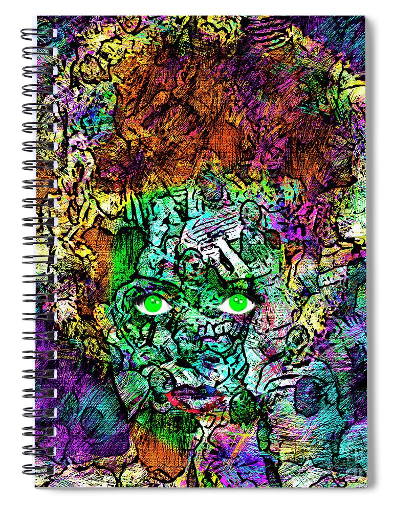 Wingsdomain Spiral Notebook featuring the photograph Bride of Frankenstein 20170407 by Wingsdomain Art and Photography
