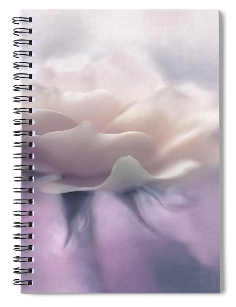 Single Spiral Notebook featuring the digital art Bridesmaid Rose by Jean OKeeffe Macro Abundance Art
