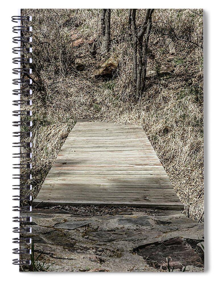 Cabin Spiral Notebook featuring the photograph Bridge by Amanda Armstrong