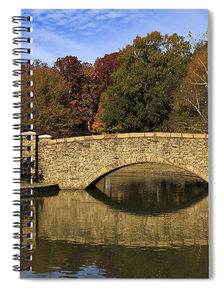 Freedom Spiral Notebook featuring the photograph Bridge Reflection by Jill Lang