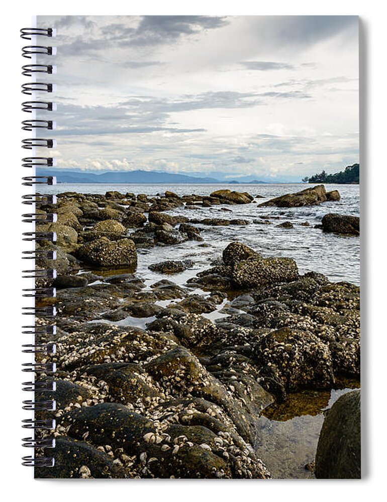 Landscape Spiral Notebook featuring the photograph Bridge to the Island 2 by Michael Scott