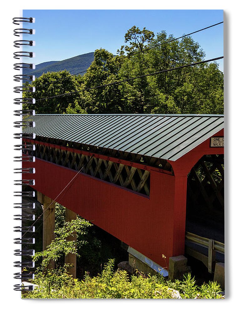 Vermont Spiral Notebook featuring the photograph Bridge to the Mountains by Phil Spitze