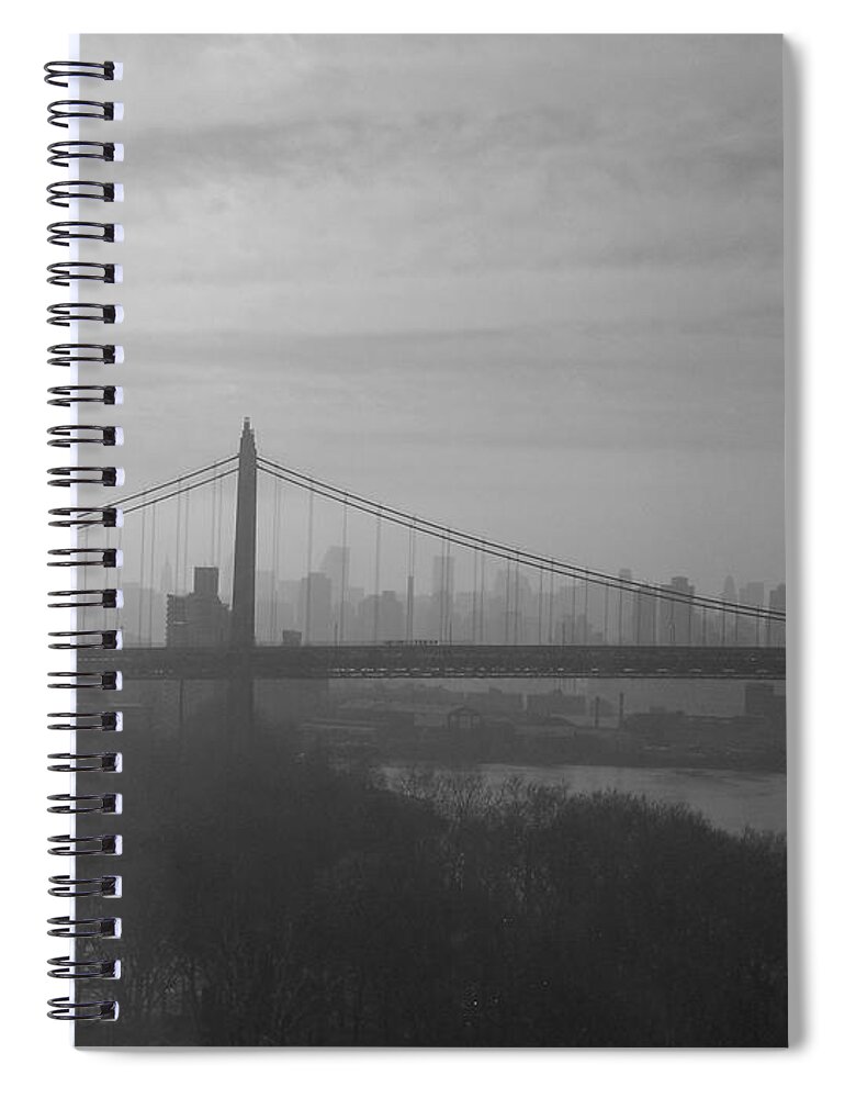 New York City Spiral Notebook featuring the photograph Bridge View by Paulette B Wright