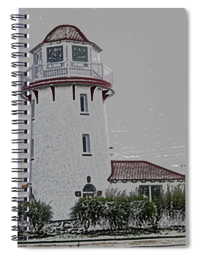 Lighthouse Spiral Notebook featuring the photograph Brigantine Lighthouse by Trish Tritz