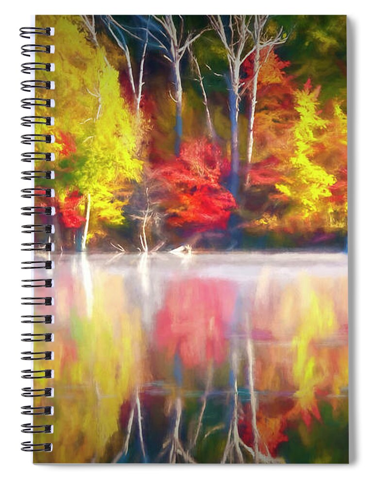 Beautiful Spiral Notebook featuring the photograph Bright Colorful Reflections by Randall Nyhof