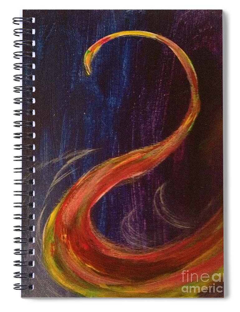 Bright Swan Spiral Notebook featuring the painting Bright Swan by Sarahleah Hankes