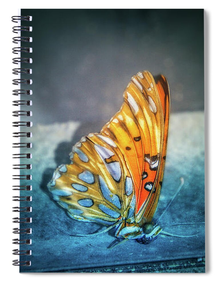 Butterfly Spiral Notebook featuring the digital art Bright Wings by Terry Davis