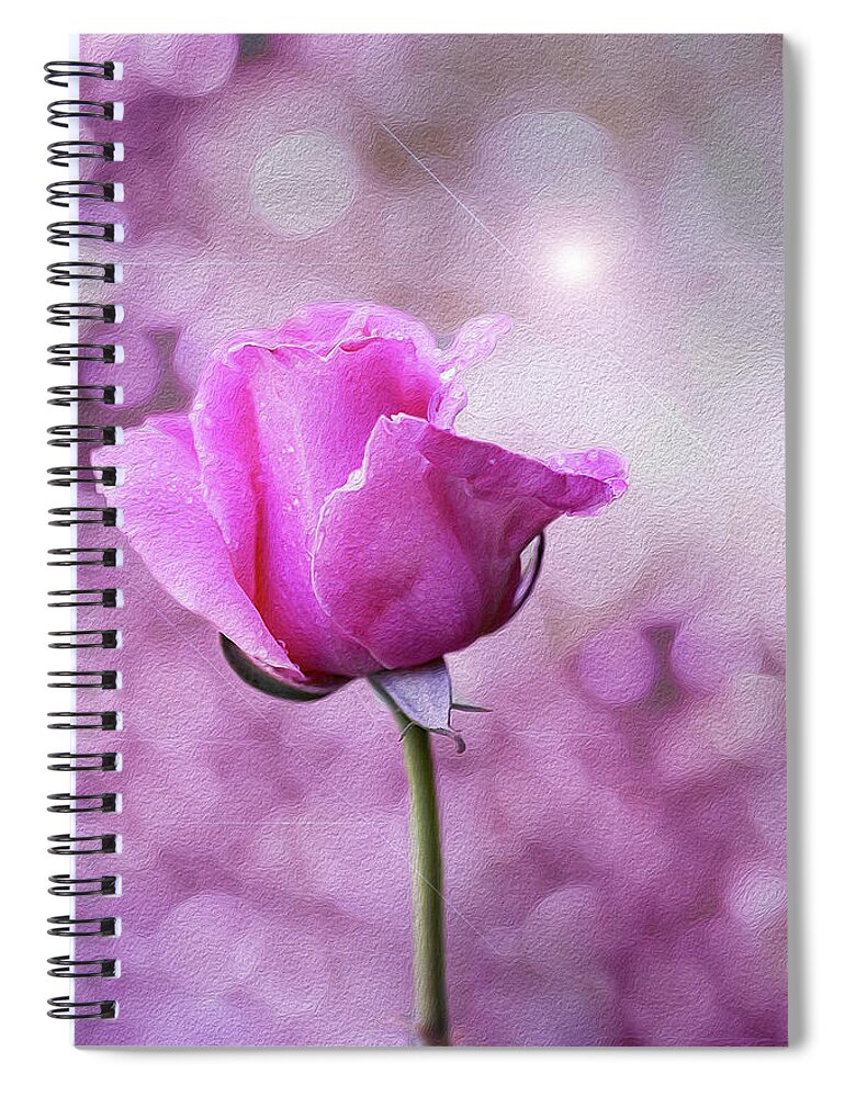 Rose Spiral Notebook featuring the photograph Brighter Days by Vanessa Thomas