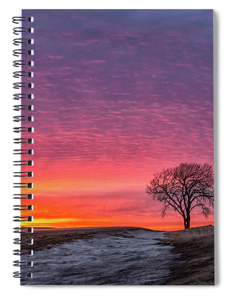 Sunset Spiral Notebook featuring the photograph Brilliant Skies by Penny Meyers