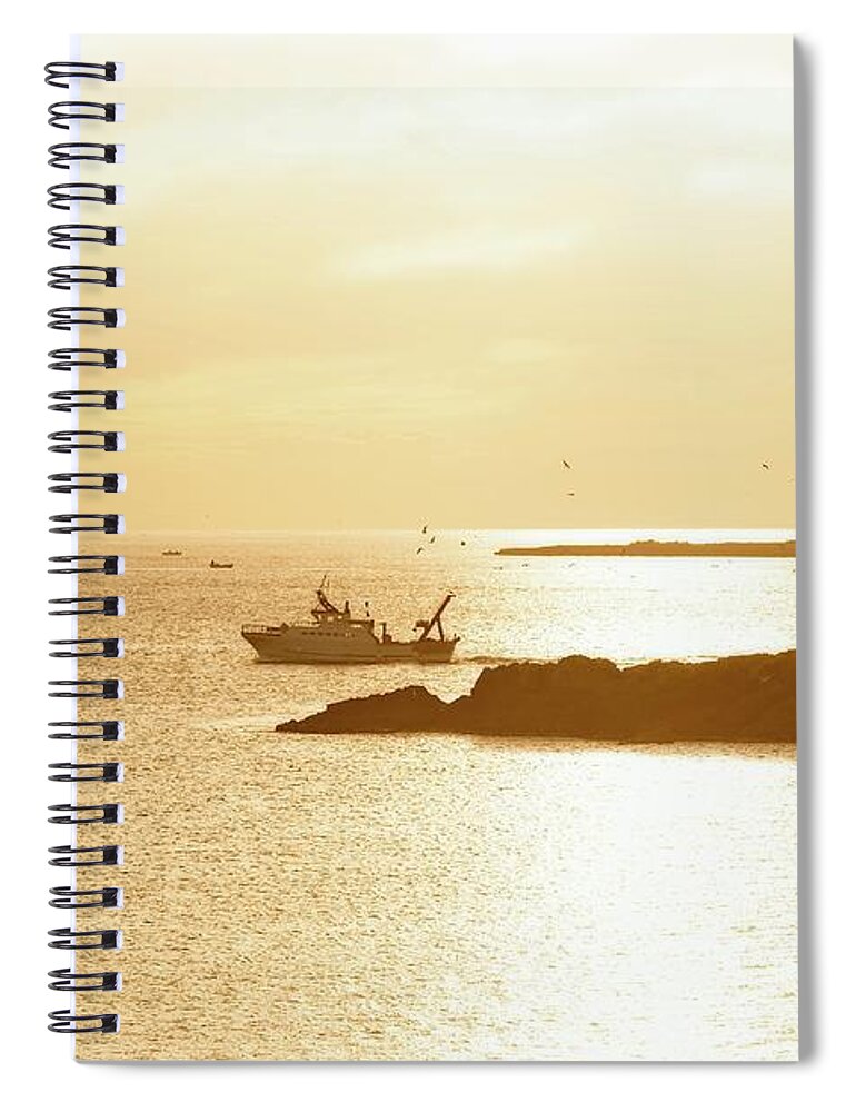 Landscape Spiral Notebook featuring the photograph Bringing The Days Catch by Allan Van Gasbeck