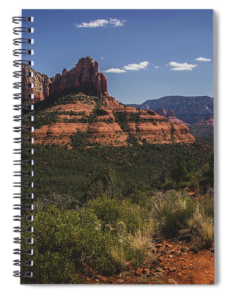 Arizona Spiral Notebook featuring the photograph Brins Mesa Trail Vista by Andy Konieczny