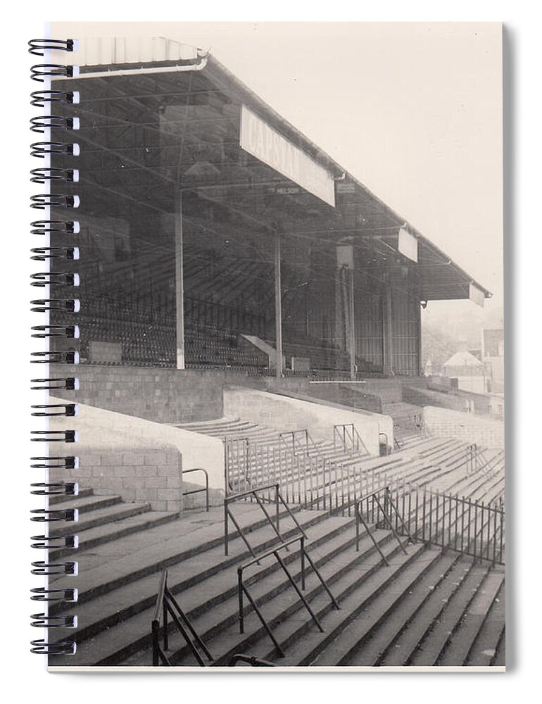  Spiral Notebook featuring the photograph Bristol City - Ashton Gate - Williams Stand 1 - October 1964 by Legendary Football Grounds